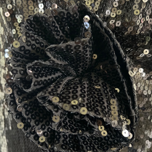 Lulus Black Sequin Rosette Halter - Picture 11 of 13